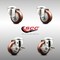 Service Caster 3 Inch 316SS Maroon Polyurethane Wheel Swivel Bolt Hole Caster Brakes SCC, 2PK SCC-SS316BH20S314-PPUB-MRN-2-TLB-2 - alternate 6